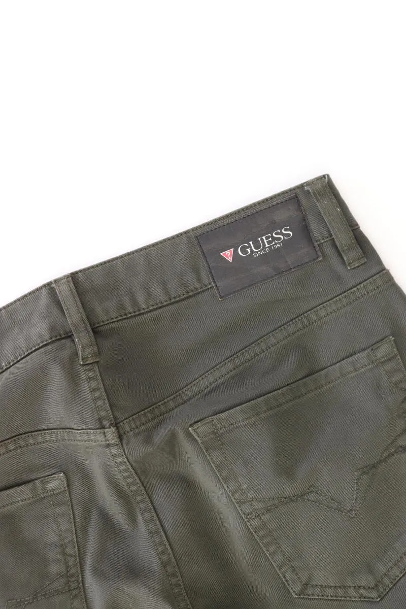 Guess Skinny Jeans für Herren Gr. W29 olivgrün aus Baumwolle