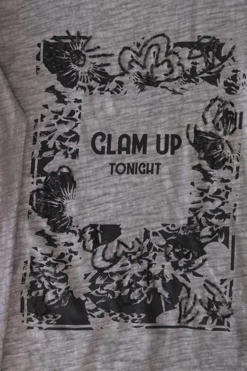 Tom Tailor Longsleeve-Shirt Gr. S neuwertig Langarm grau aus Baumwolle