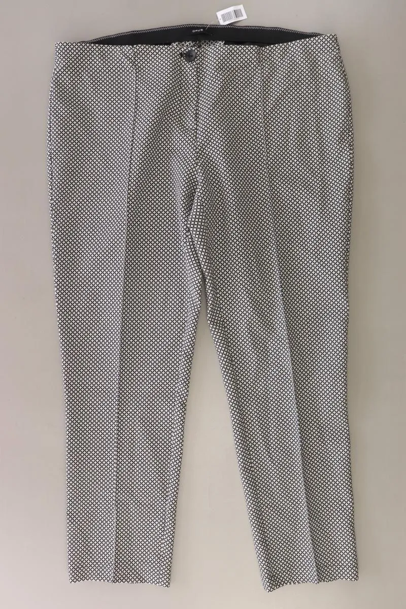 Opus Stoffhose Modell Eriko Gr. 44 geometrisches Muster grau aus Polyester