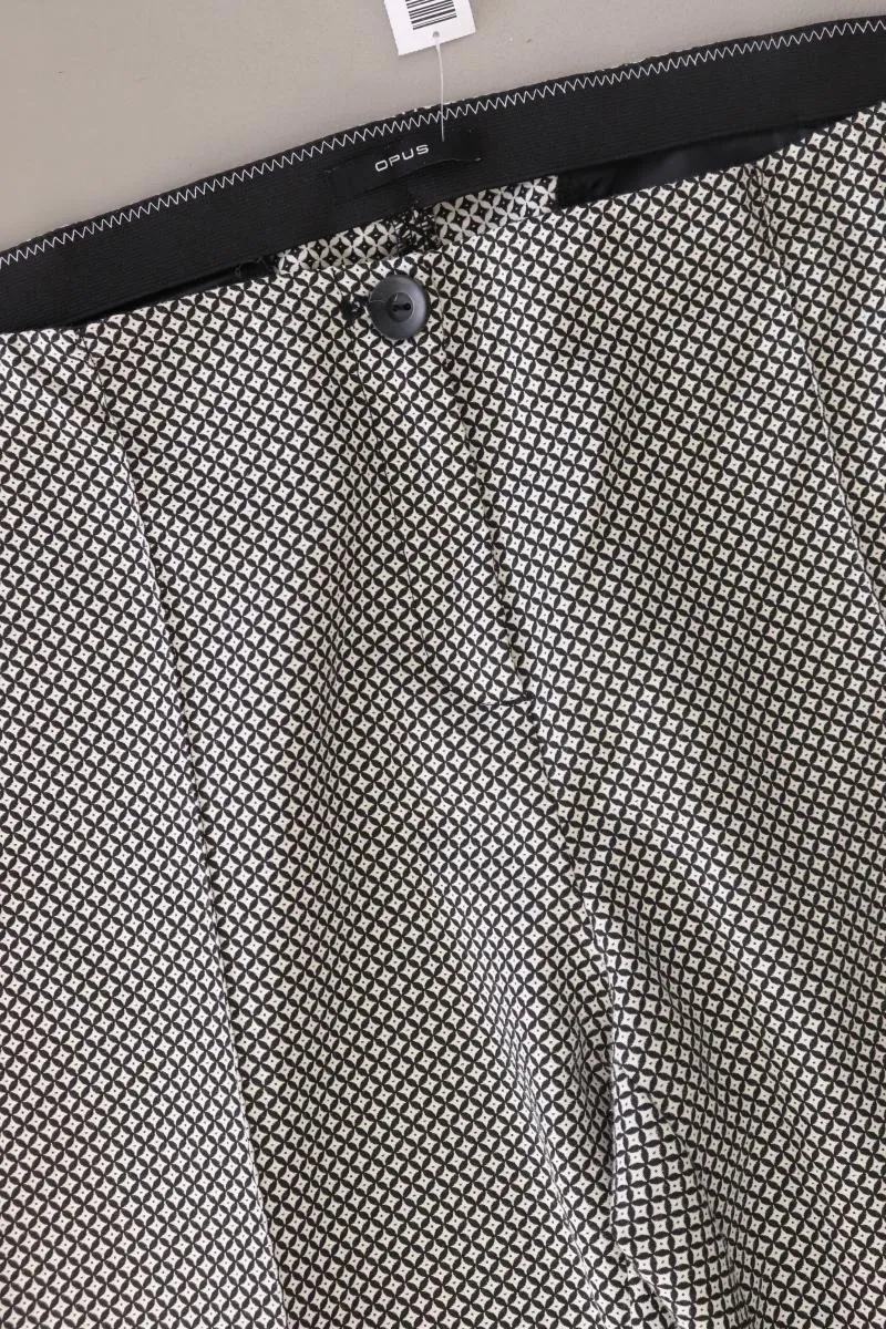 Opus Stoffhose Modell Eriko Gr. 44 geometrisches Muster grau aus Polyester