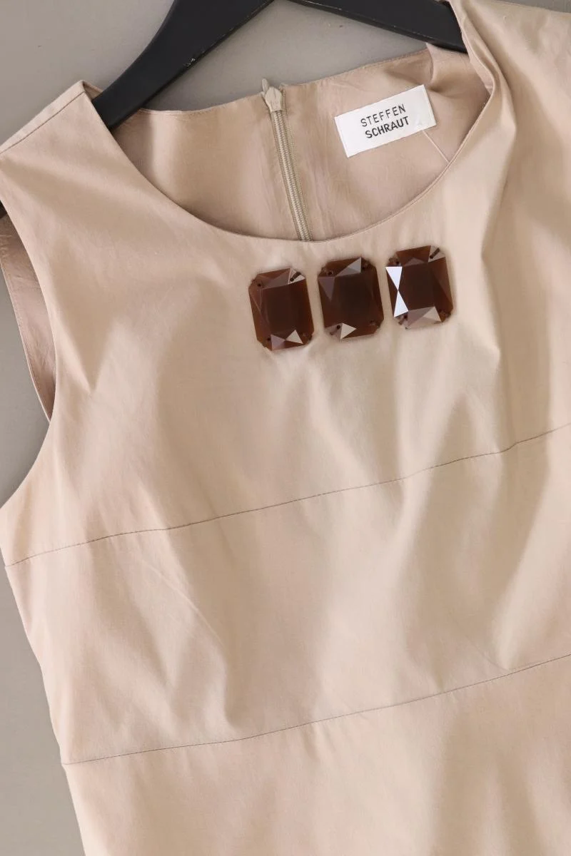 Steffen Schraut Trägerkleid Gr. 36 Ärmellos braun aus Baumwolle