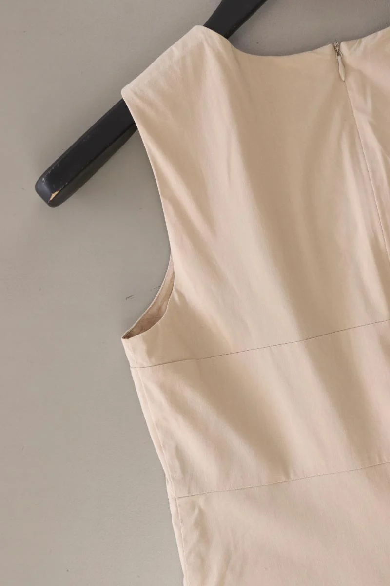 Steffen Schraut Trägerkleid Gr. 36 Ärmellos braun aus Baumwolle