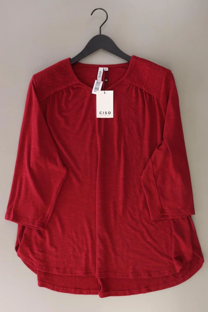 Ciso Classic Shirt Gr. 48/50 neu mit Etikett 3/4 Ärmel rot aus Viskose