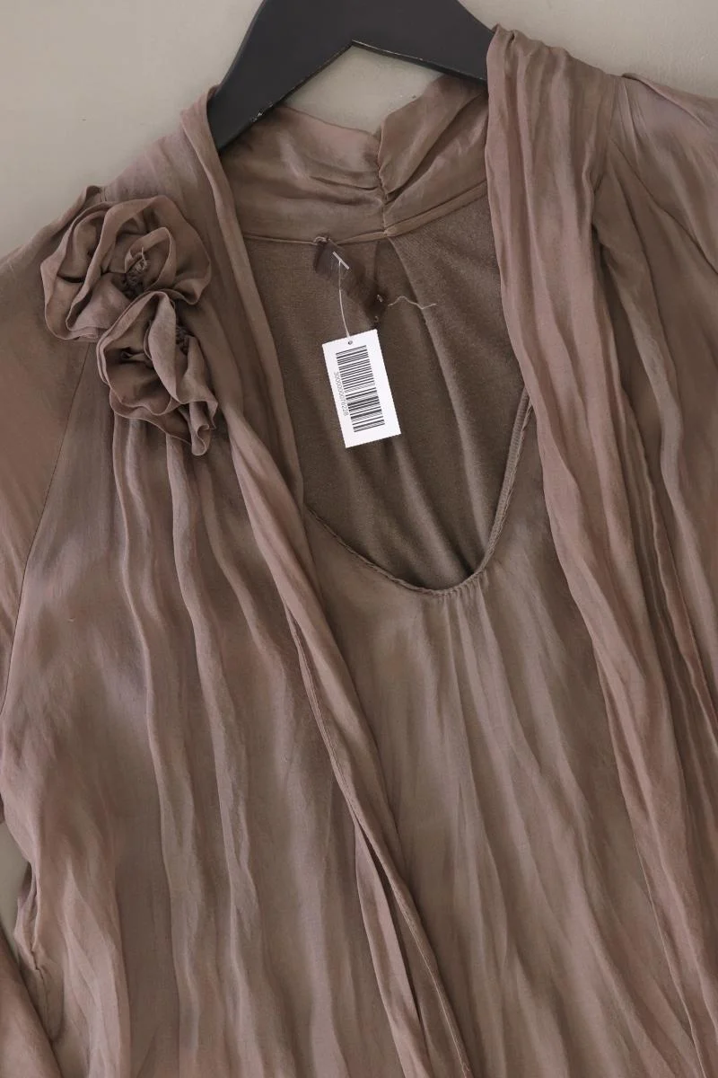 King Kong Seidenkleid Gr. M Langarm braun