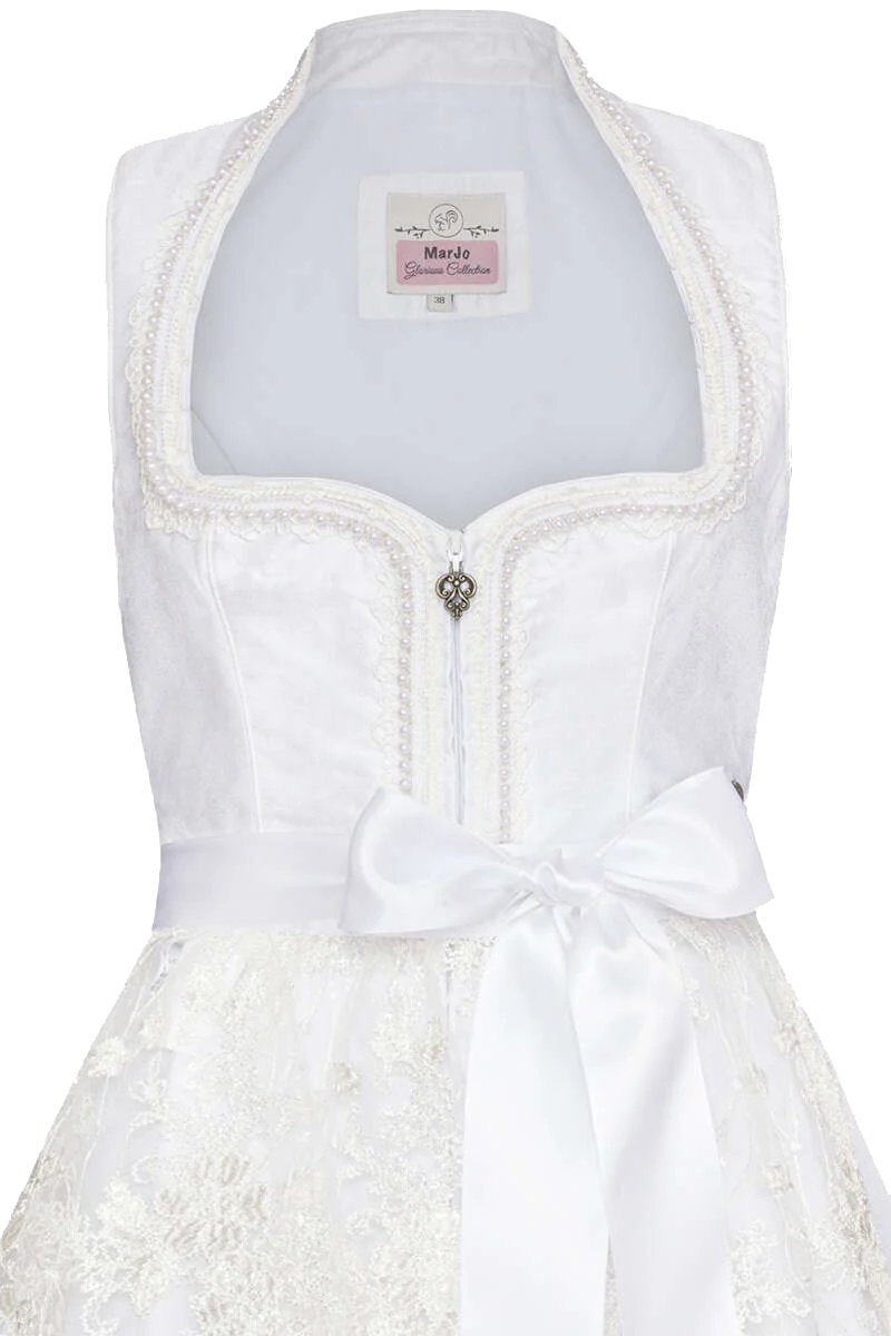 Brautdirndl Schneewittchenkragen Midi