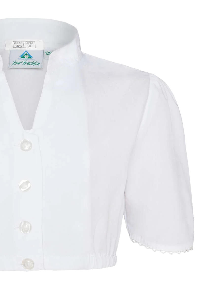 Mädchen Dirndlbluse mit Stehkragen