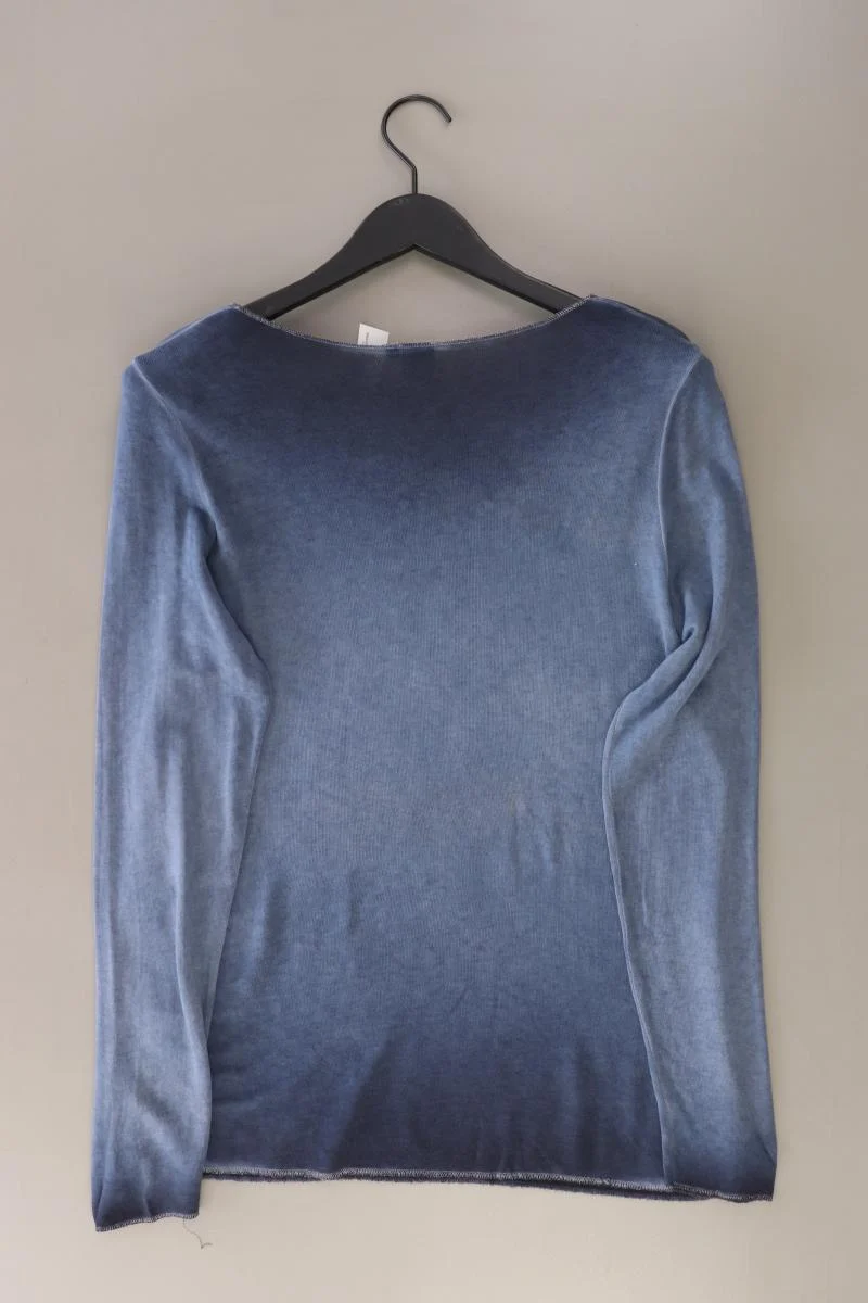 Liberty Longsleeve-Shirt Gr. M Langarm mit Pailletten blau aus Viskose