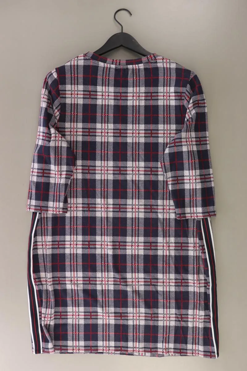 Adler Kleid Gr. 46/48 kariert 3/4 Ärmel mehrfarbig aus Polyester
