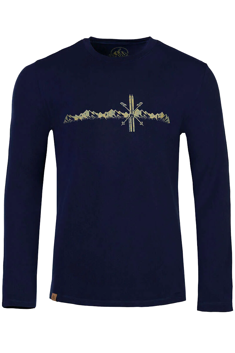 Herren Longsleeve ´Ski in den Bergen`