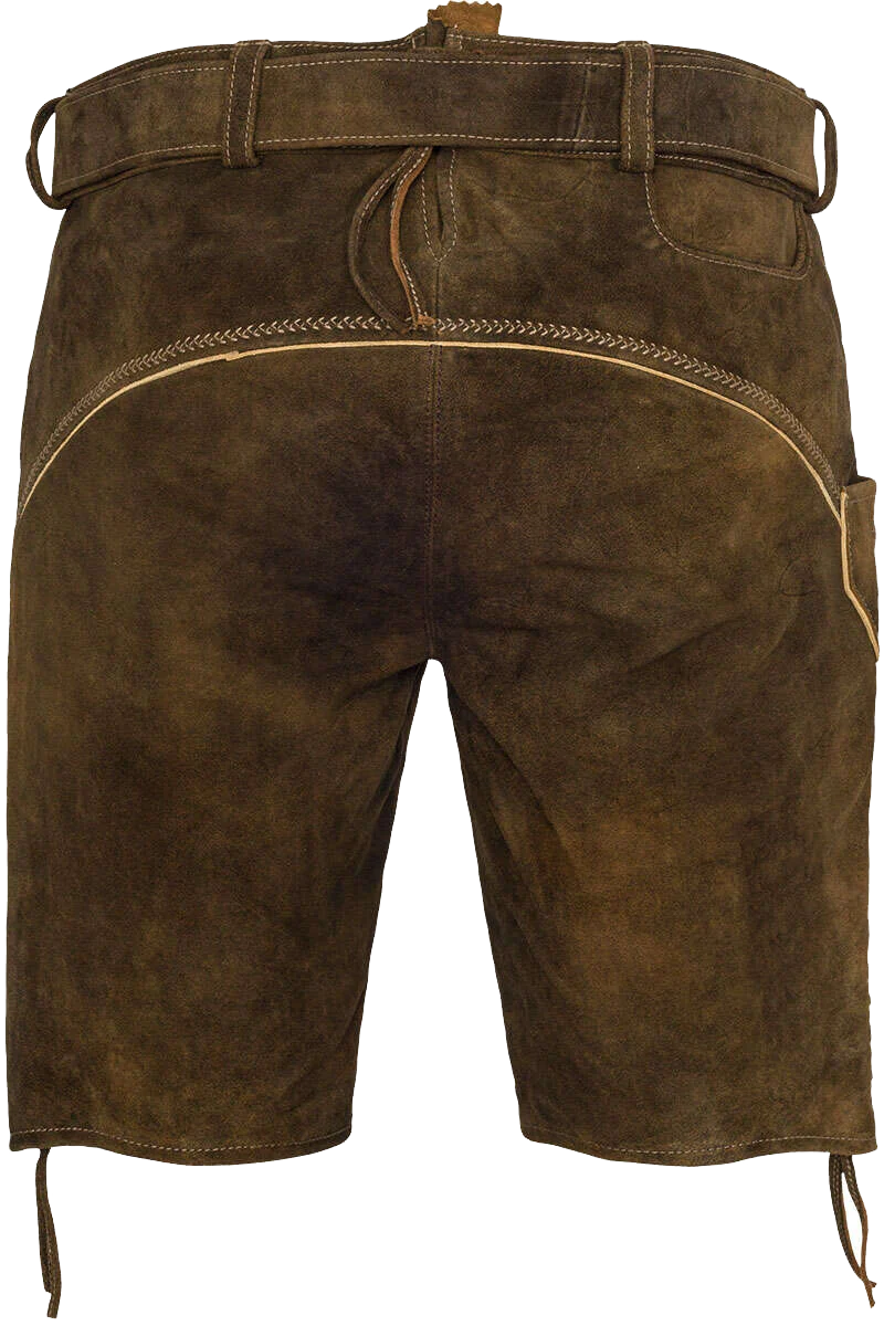 Kurze Herren Lederhose mit Gürtel