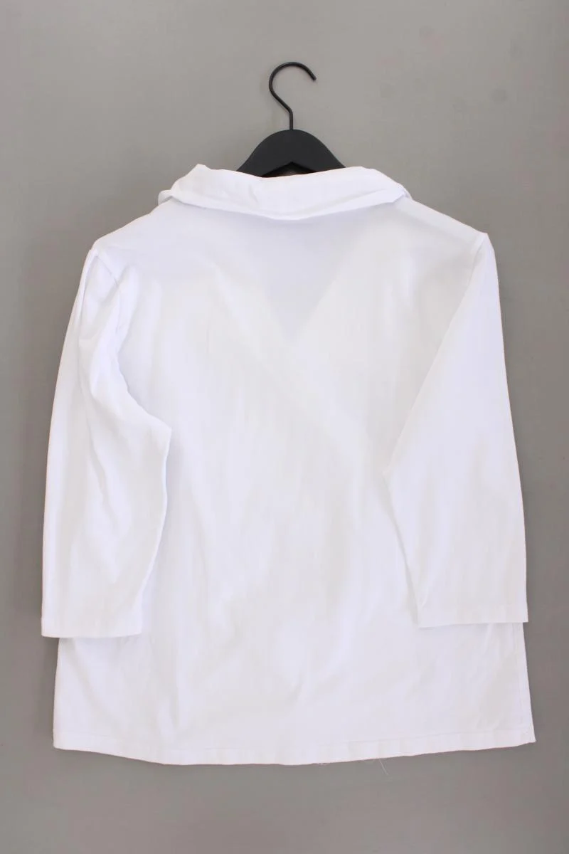 Gina Laura Shirt mit V-Ausschnitt Gr. XL 3/4 Ärmel weiß