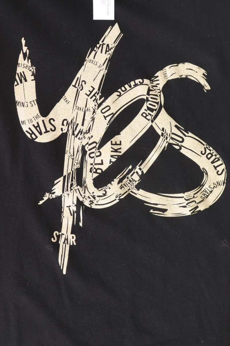 Street One Printshirt Gr. 40 Kurzarm schwarz aus Baumwolle