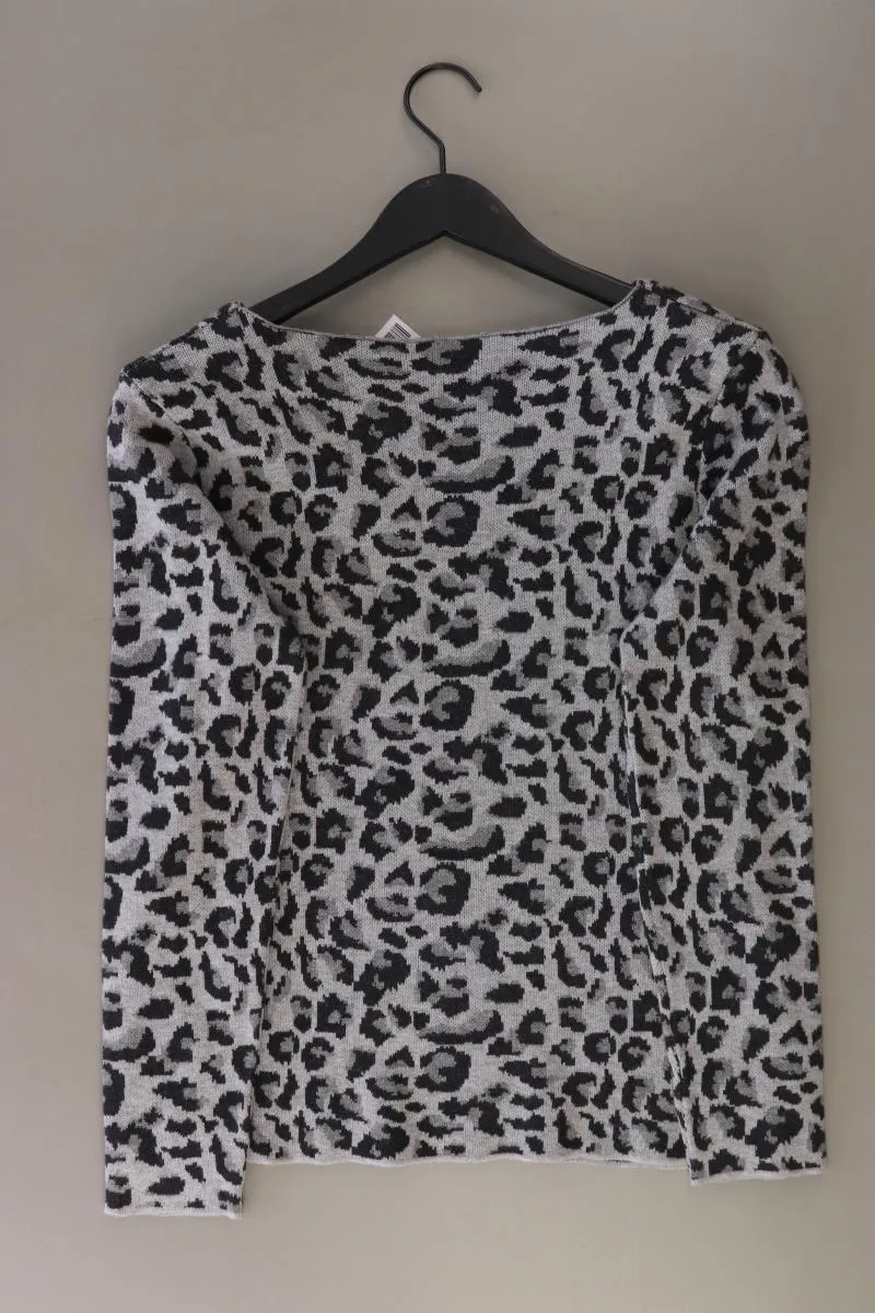 Steilmann Pulli mit Leomuster Gr. 38 mit Tierdruck grau aus Polyester