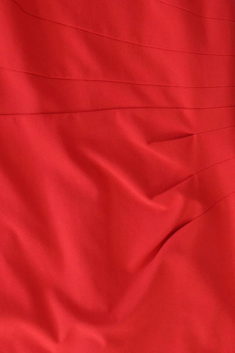 Ashley Brooke Bleistiftkleid Gr. 38 Ärmellos rot aus Baumwolle