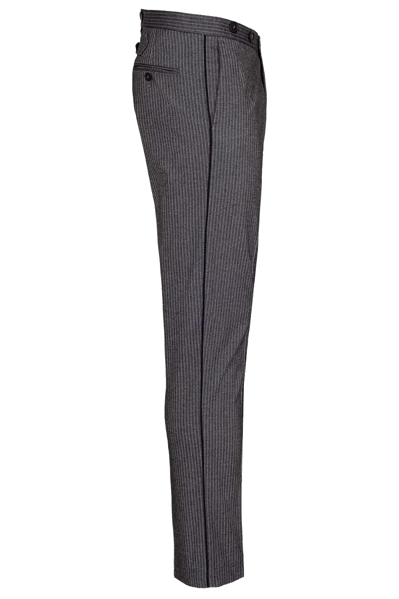 Herren Nadelstreifen Stresemann Hose mit Stretch