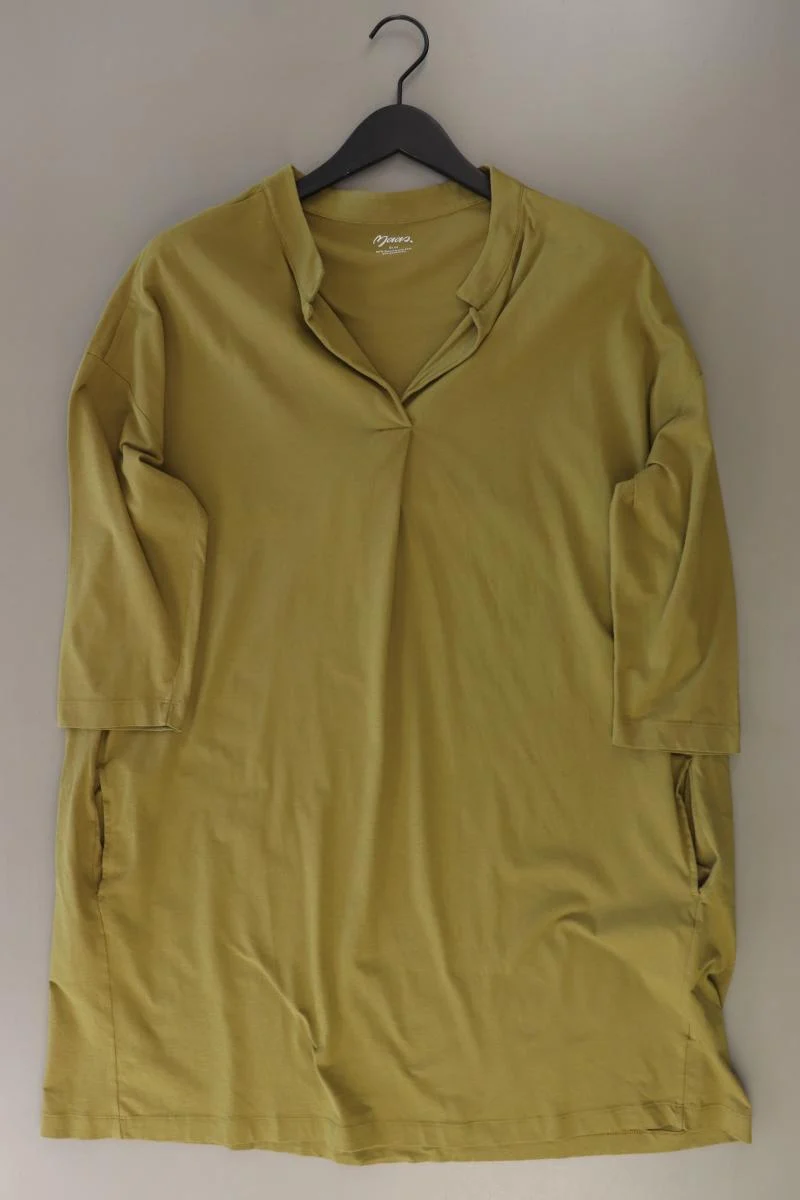 Maas Natur Midikleid Gr. 44 neuwertig 3/4 Ärmel grün aus Baumwolle