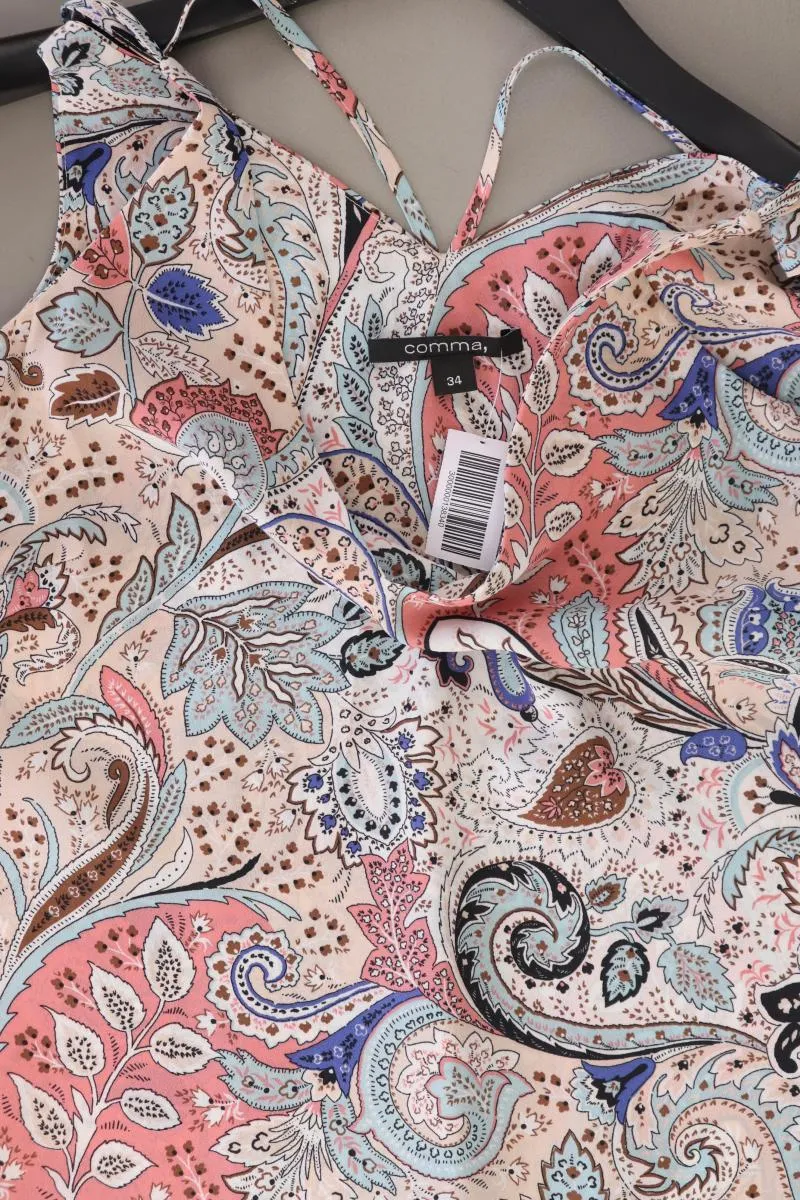 comma, Trägertop Gr. 34 mit Paisleymuster neuwertig mehrfarbig aus Polyester