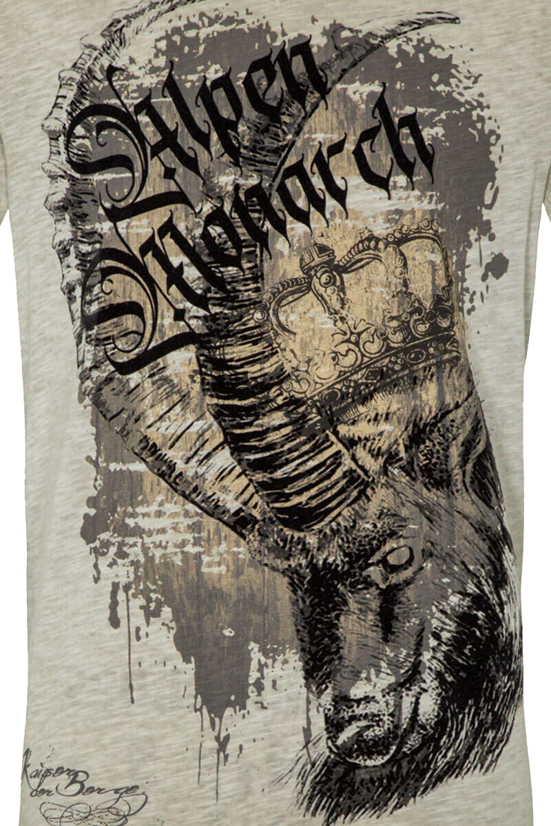 Herren T-Shirt 'Alpenmonarch' mit Steinbock