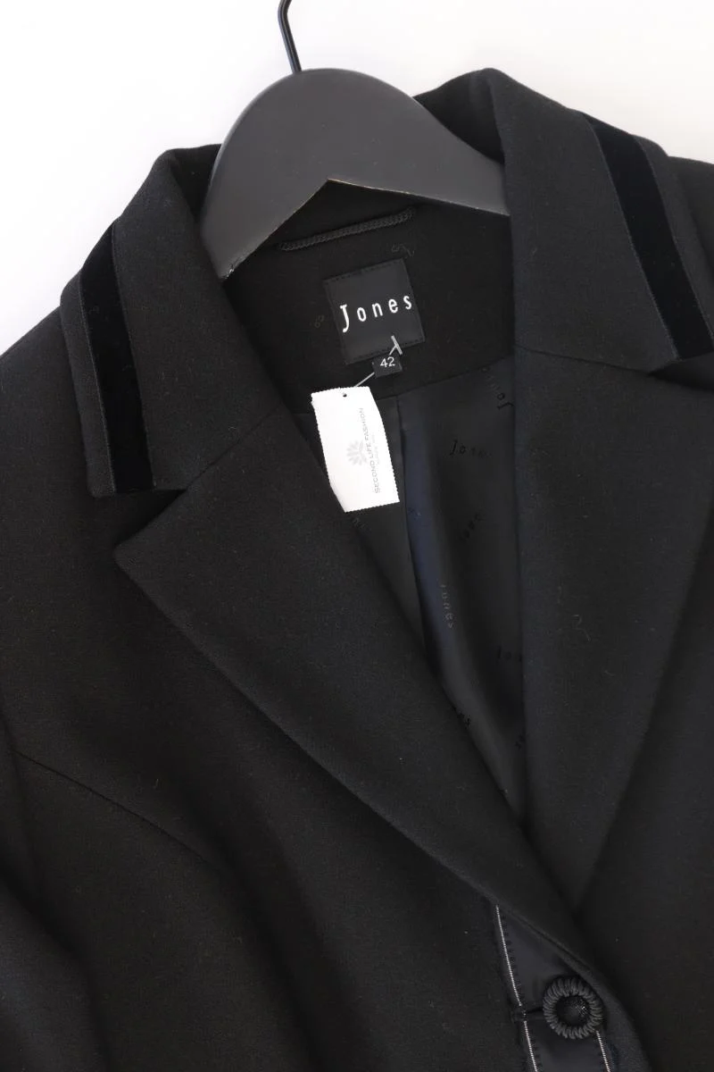 Jones Mantel Gr. 42 Vintage schwarz aus Polyester