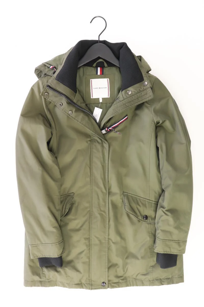 Tommy Hilfiger Wintermantel Gr. M olivgrün aus Baumwolle