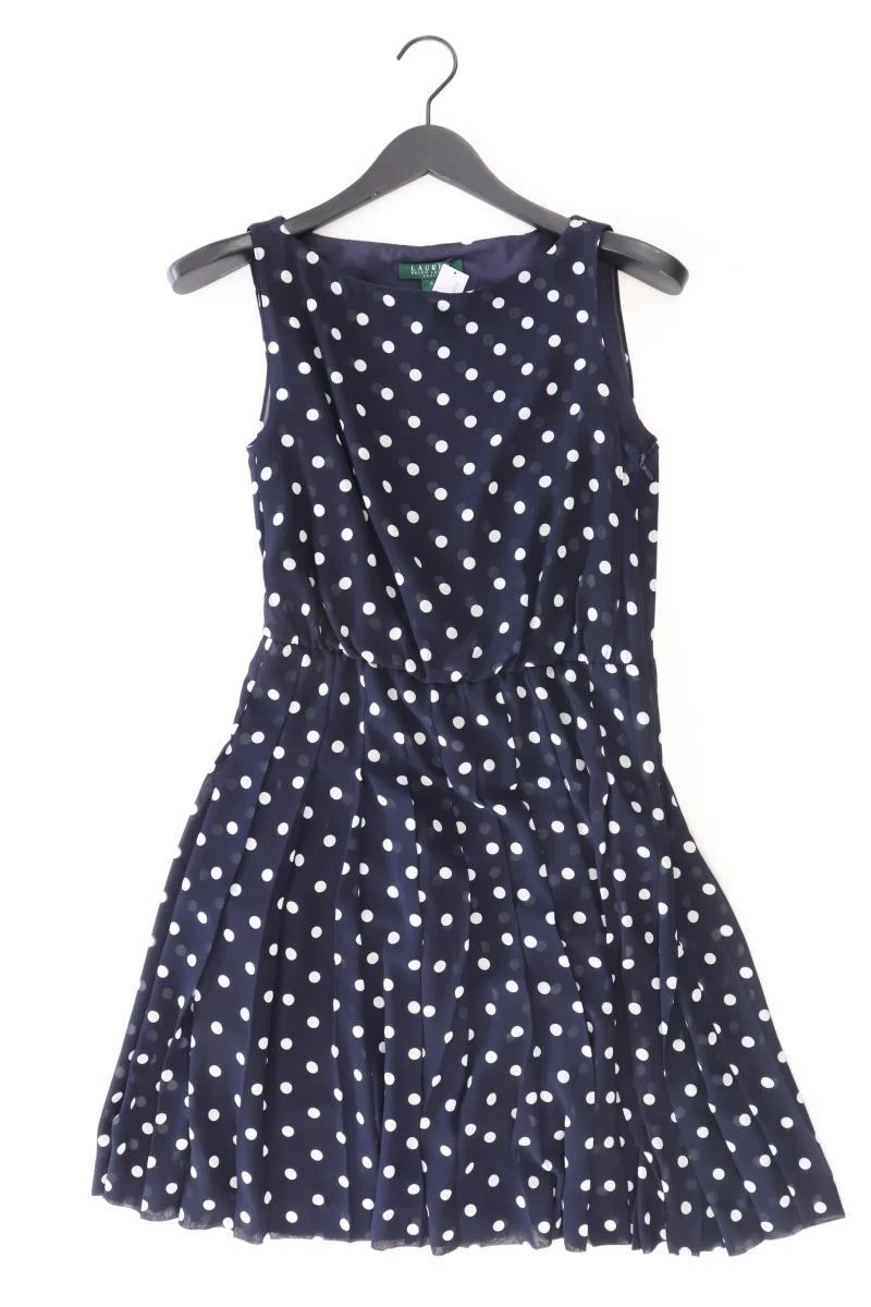 LAUREN Ralph Lauren Etuikleid Gr. US 4 (S) gepunktet Ärmellos blau aus Polyester