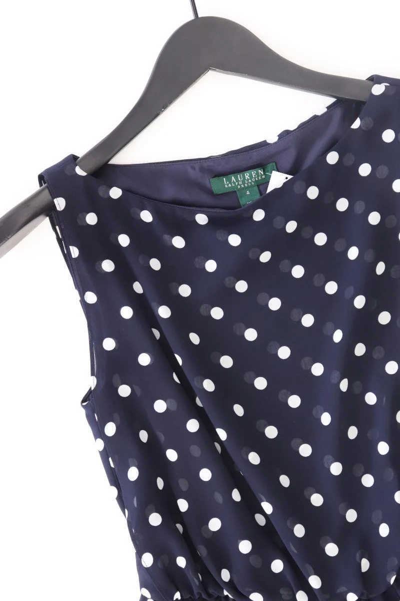 LAUREN Ralph Lauren Etuikleid Gr. US 4 (S) gepunktet Ärmellos blau aus Polyester
