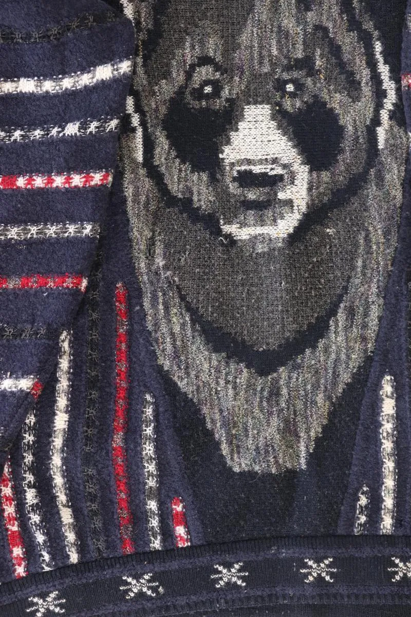 Carlo Colucci Wollpullover für Herren Gr. 54 Vintage blau