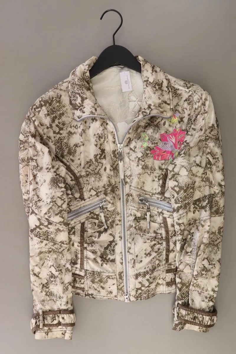 Sportalm Übergangsjacke Gr. 42 mit Tierdruck creme aus Polyamid