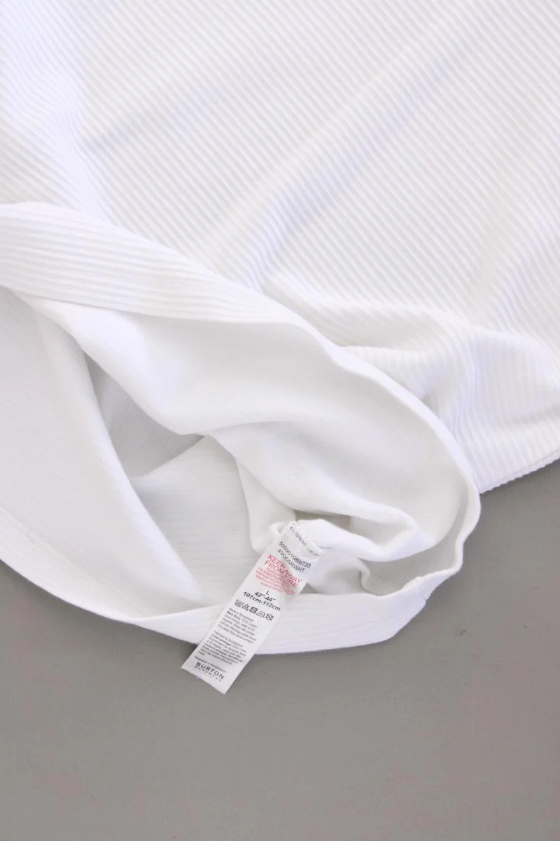 Burton T-Shirt für Herren Gr. L Kurzarm weiß aus Baumwolle