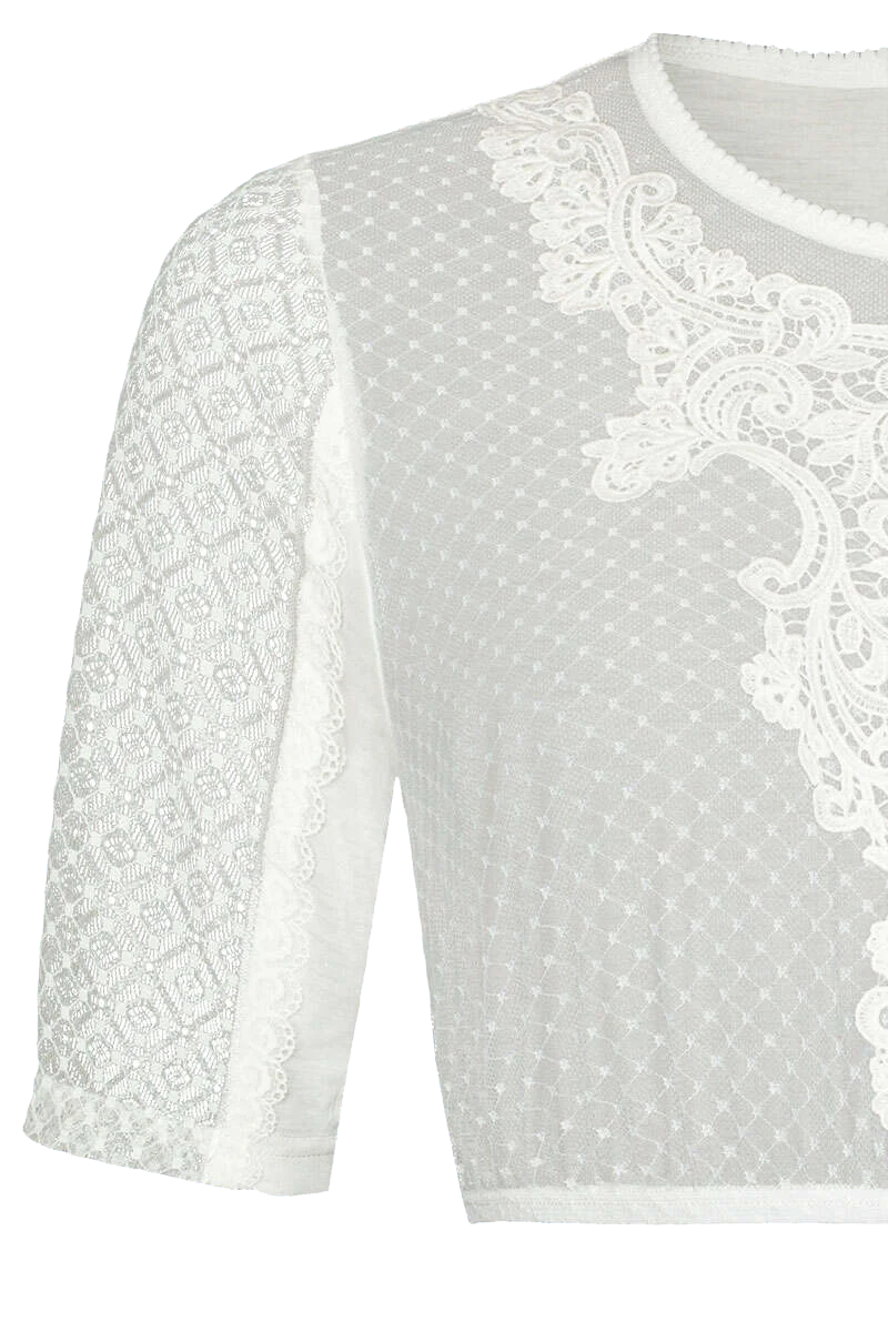 Damen Dirndl Bluse transparent