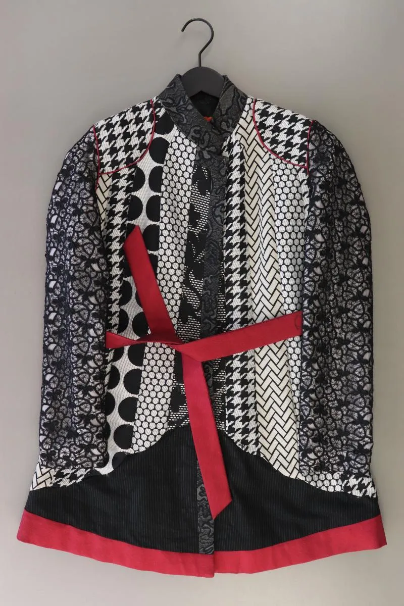 Desigual Regular Mantel Gr. 38 mit Gürtel mehrfarbig aus Polyester