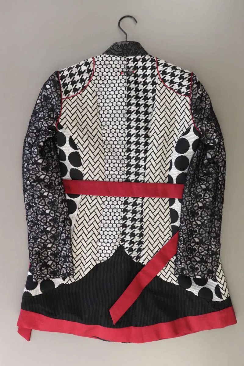 Desigual Regular Mantel Gr. 38 mit Gürtel mehrfarbig aus Polyester
