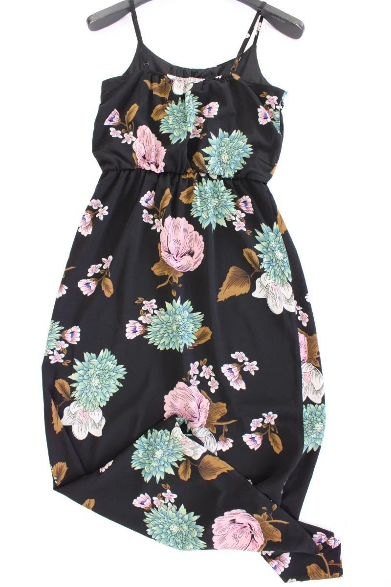 Only Sommerkleid Gr. 36 mit Blumenmuster Träger schwarz
