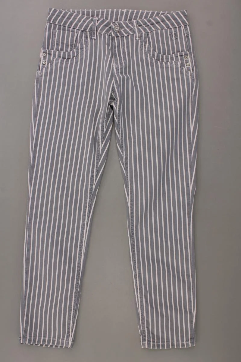 Amor, Trust & Truth Five-Pocket-Hose Gr. 38/L27 gestreift Modell Leonie grau