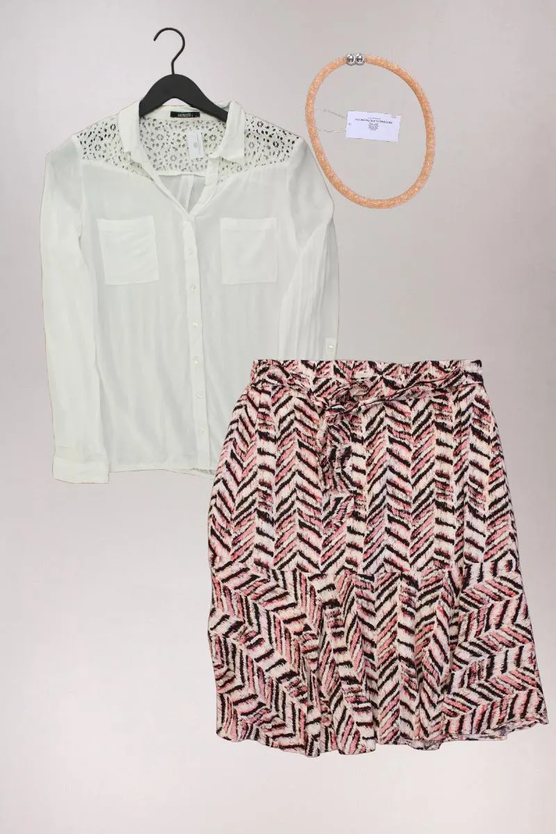 Second Hand Outfit Größe L mit Langarmbluse in Gr. L und Halskette