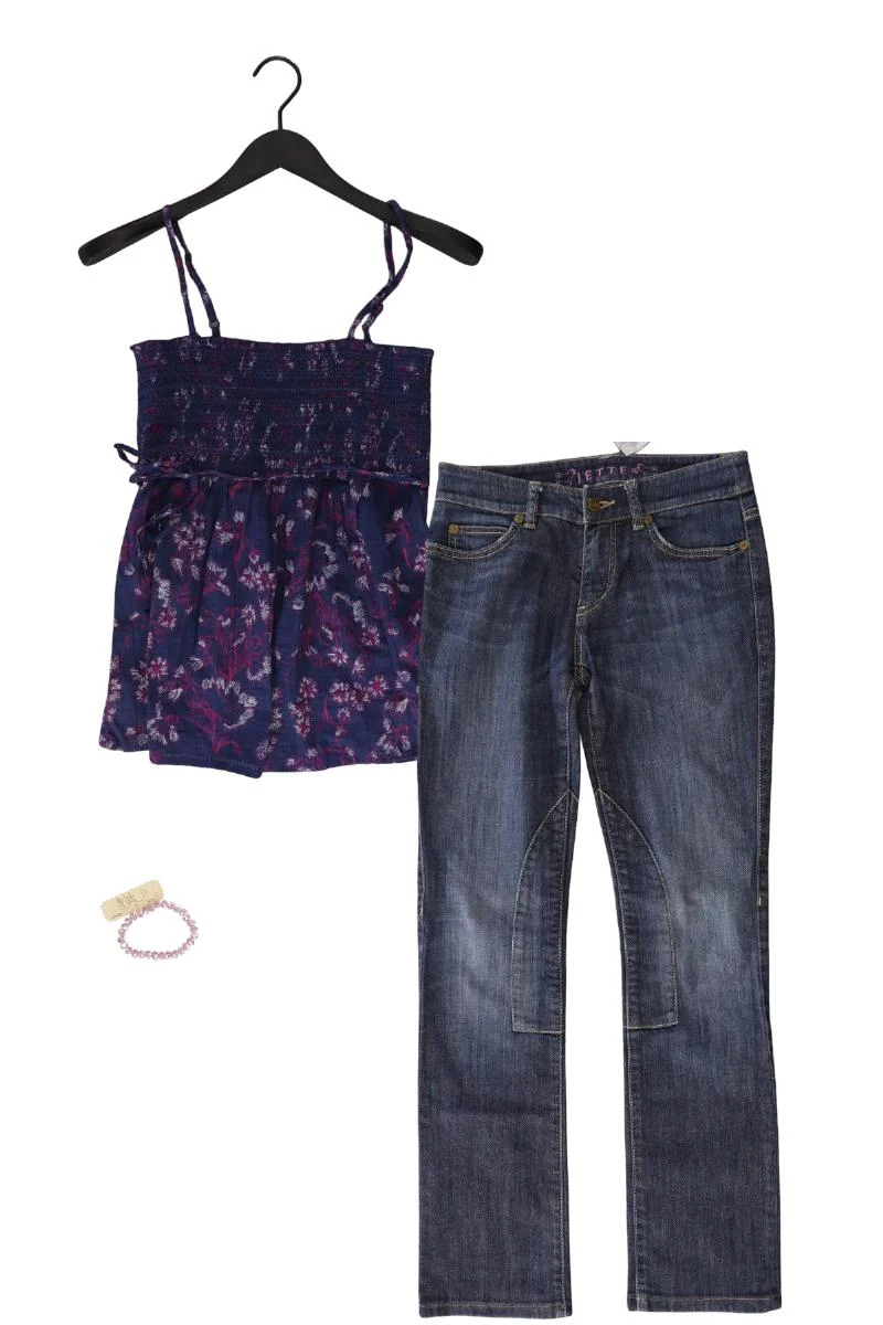 Second Hand Outfit Größe XS mit s.Oliver Spaghetti-Top in Gr. XS und Armband