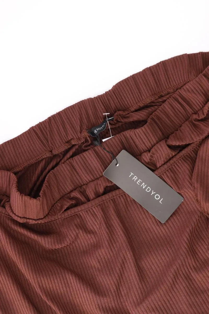 Trendyol Stretchrock Gr. 48 neu mit Etikett braun aus Polyester