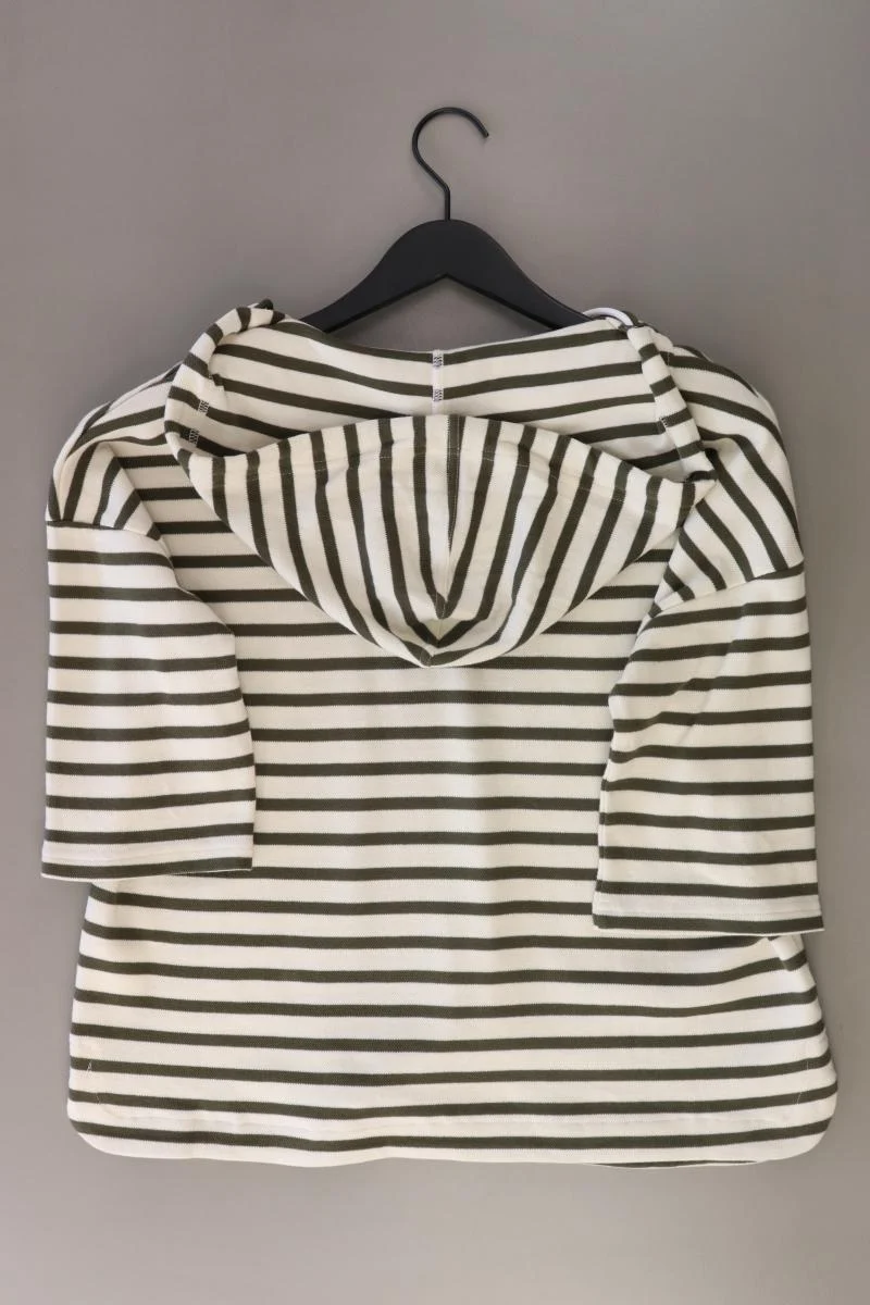 Navigazione Hoodie Gr. 38 gestreift olivgrün aus Baumwolle
