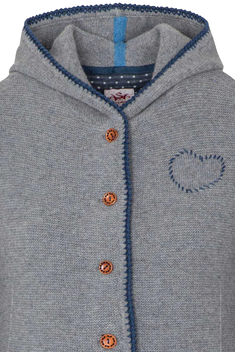 Damen Strickjacke lang mit Kapuze