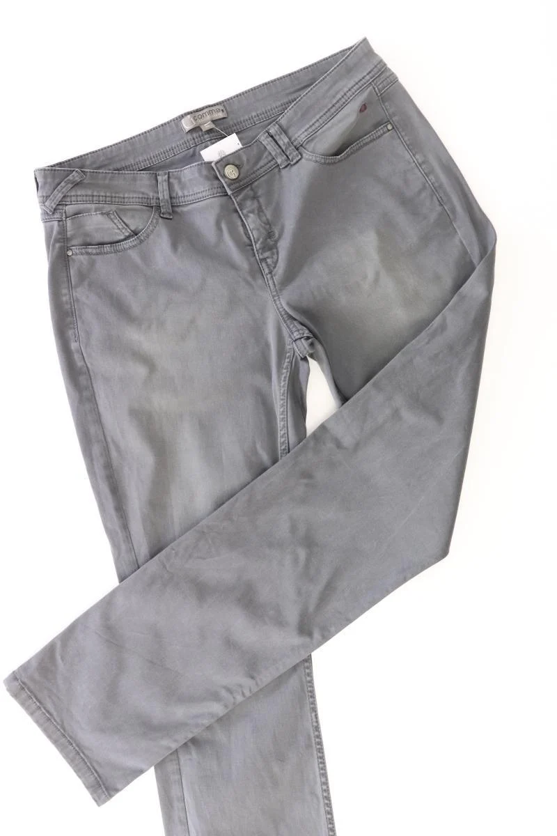 comma, Five-Pocket-Hose Gr. 40 grau aus Baumwolle