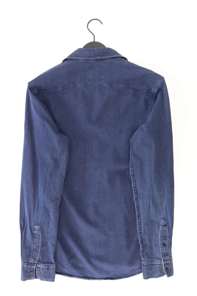 Gabbiano Jeanshemd für Herren Gr. M Langarm Vintage blau aus Baumwolle