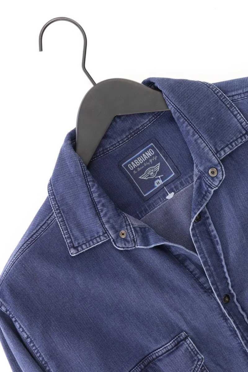 Gabbiano Jeanshemd für Herren Gr. M Langarm Vintage blau aus Baumwolle