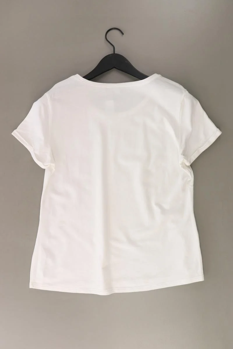 Monari Printshirt Gr. 40 Kurzarm weiß aus Baumwolle