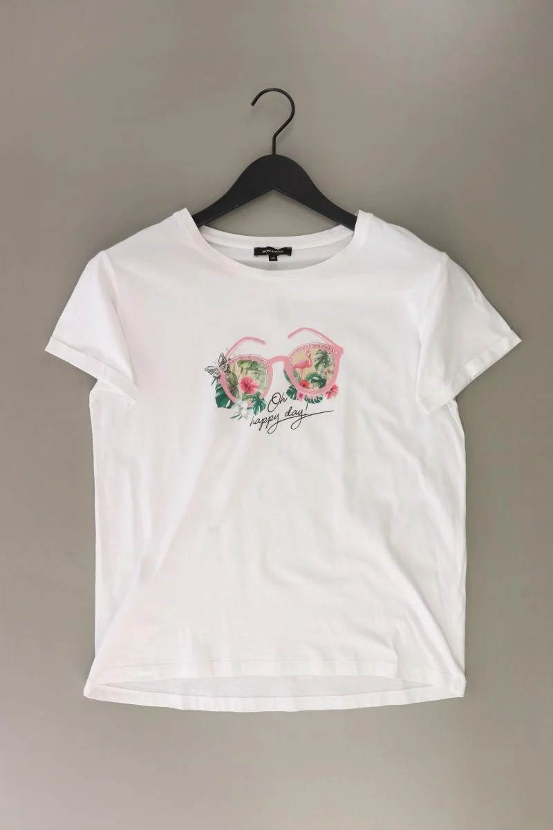 More&More Printshirt Gr. 40 Kurzarm weiß aus Baumwolle