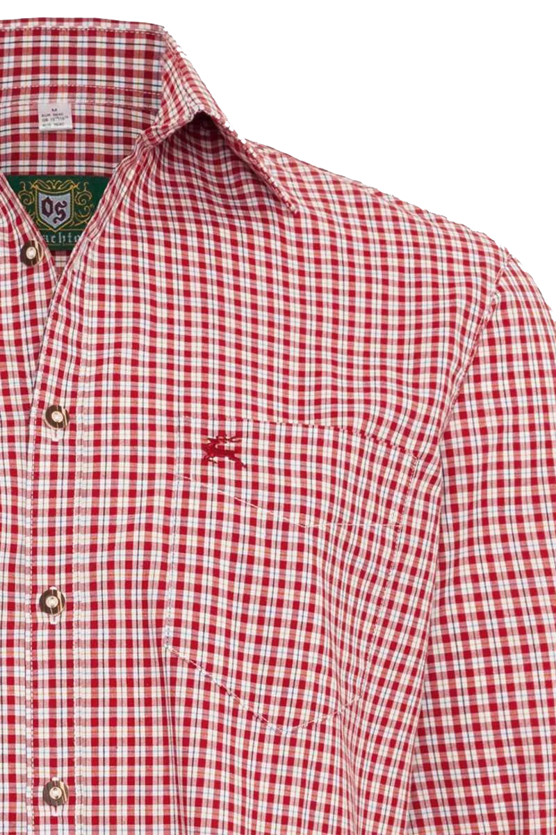 Herren Trachten-Krempelarm-Hemd Regular Fit