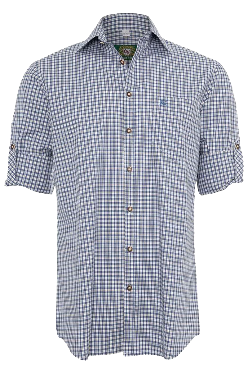 Herren Trachten-Krempelarm-Hemd Regular Fit
