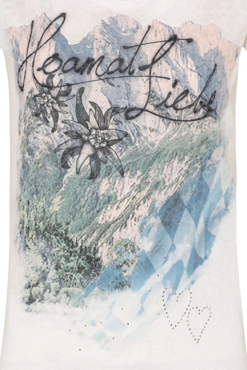 Damen Trachten T-Shirt 'Hoamt Liebe'
