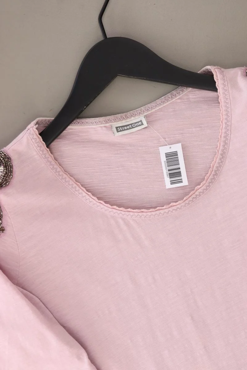 Street One T-Shirt Gr. 40 Kurzarm rosa aus Baumwolle