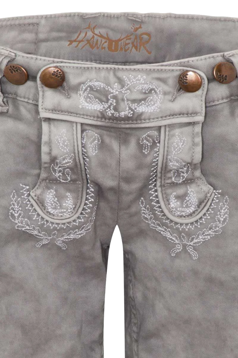Kinder Jeansshort in Lederhosenoptik
