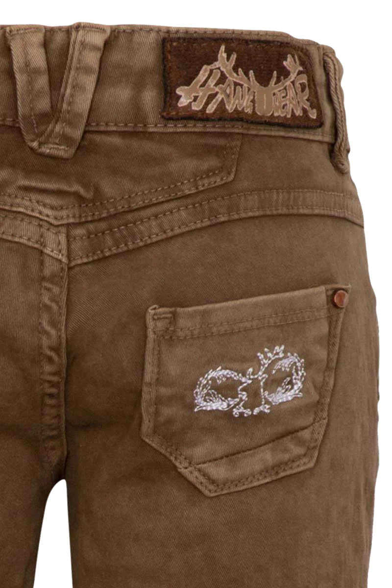 Kinder Jeansshort in Lederhosenoptik